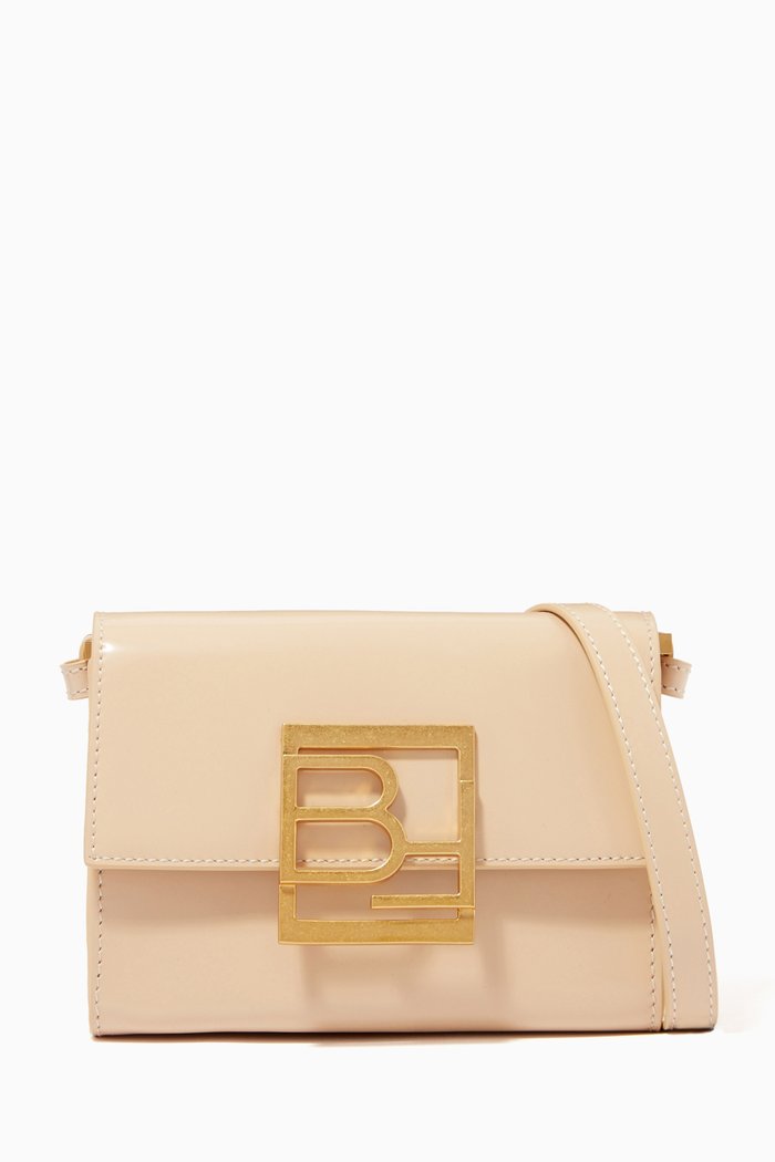 Fran Handbag in Semi Patent Leather, Neutral