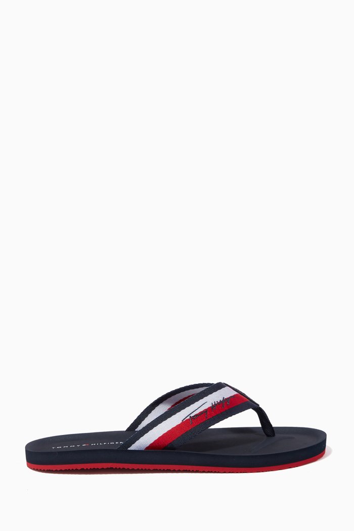 

TH Flag Beach Sandals in Rubber, Blue