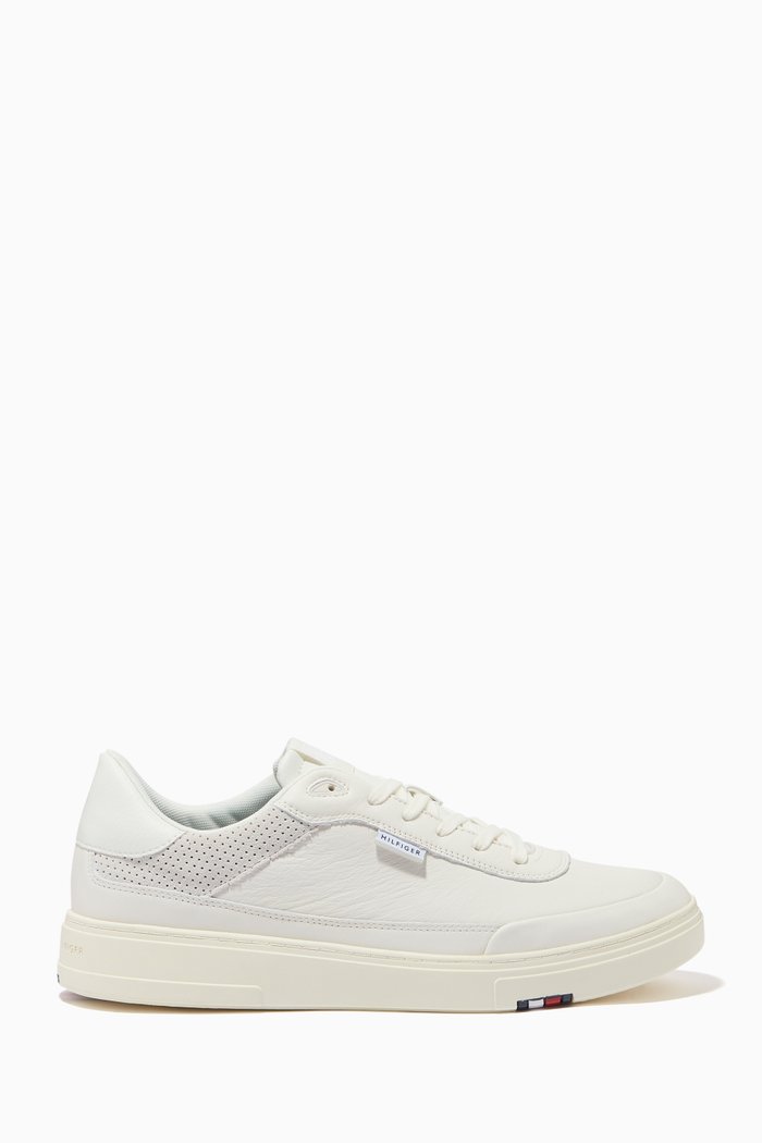 

Premium Cupsole Sneakers in Leather and Suede, Neutral