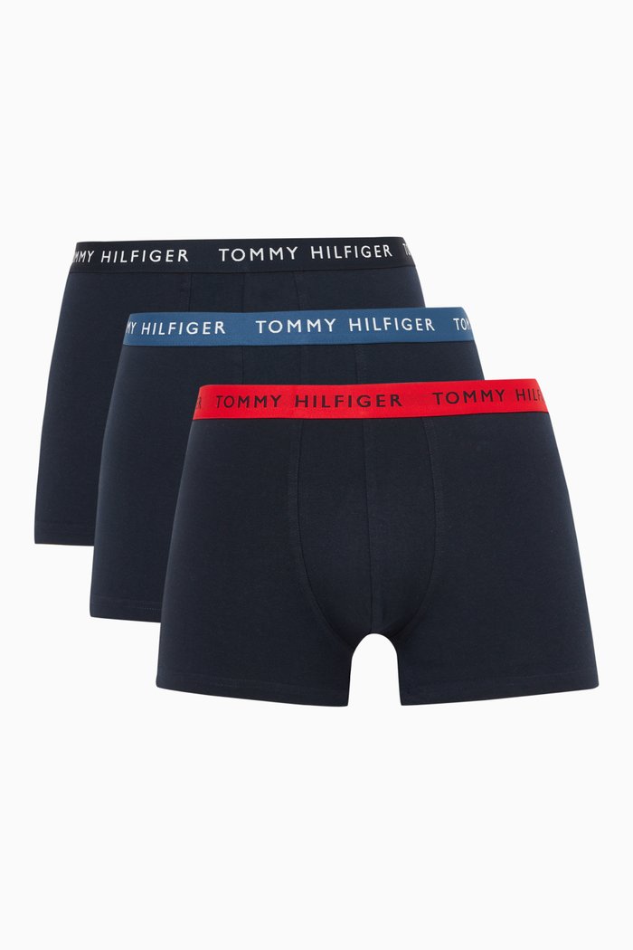 

Essential Logo Trunks in Recycled Cotton Blend, Set of 3, Multicolour