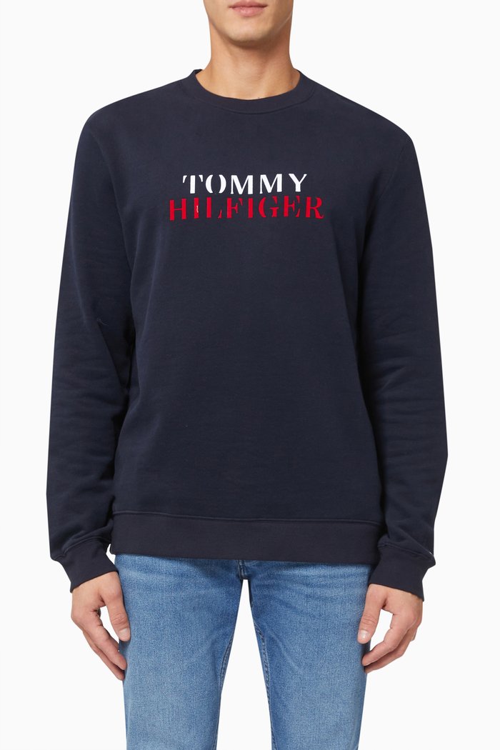 

Ultra Soft Lounge Track Sweatshirt in Organic Cotton Blend, Blue