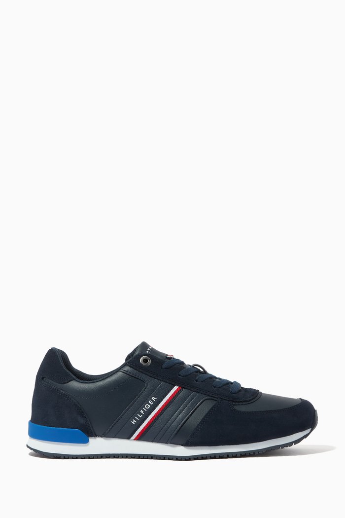 

Iconic Running Sneakers in Suede Leather, Blue