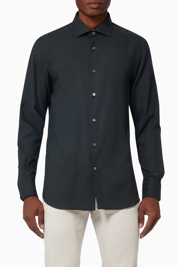 

Cashco Shirt in Cotton & Cashmere, Green