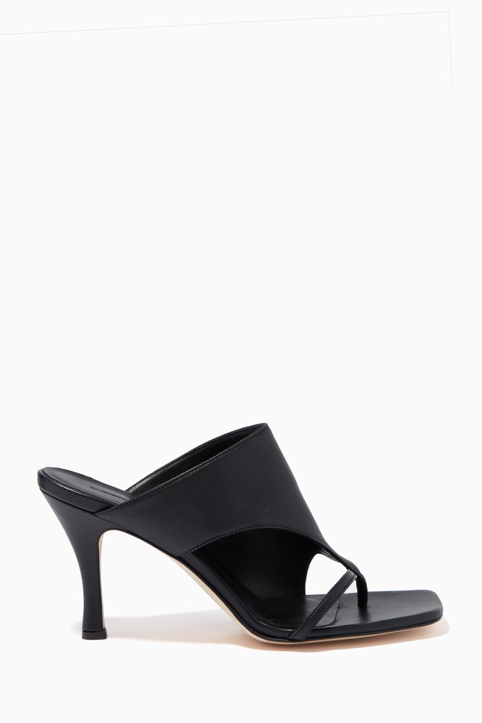 

Binx Mules in Smooth Leather, Black