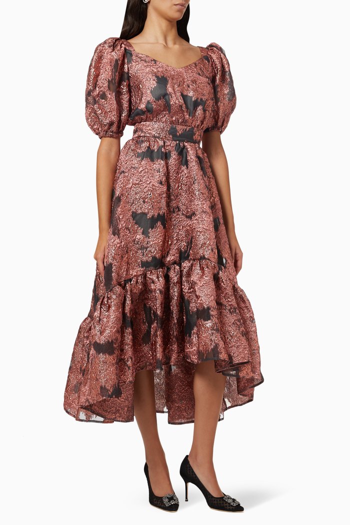 

Puff Sleeve Dress, Grey