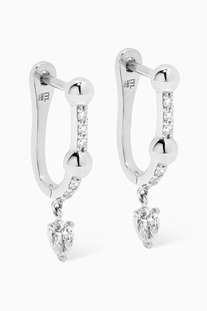 

LANCIA Earrings with Diamonds in 18kt White Gold