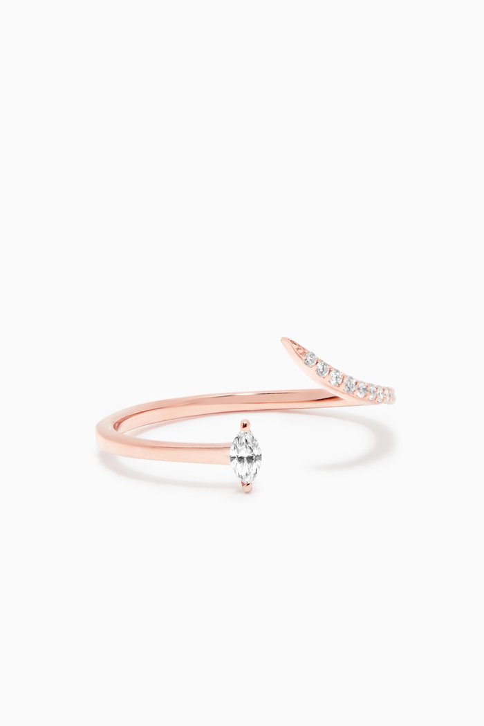 

LUSSO Ring with Diamonds in 18kt Rose Gold