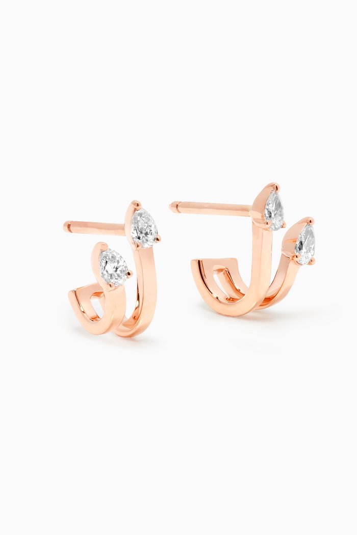 

LUSSO Earrings with Diamonds in 18kt Rose Gold