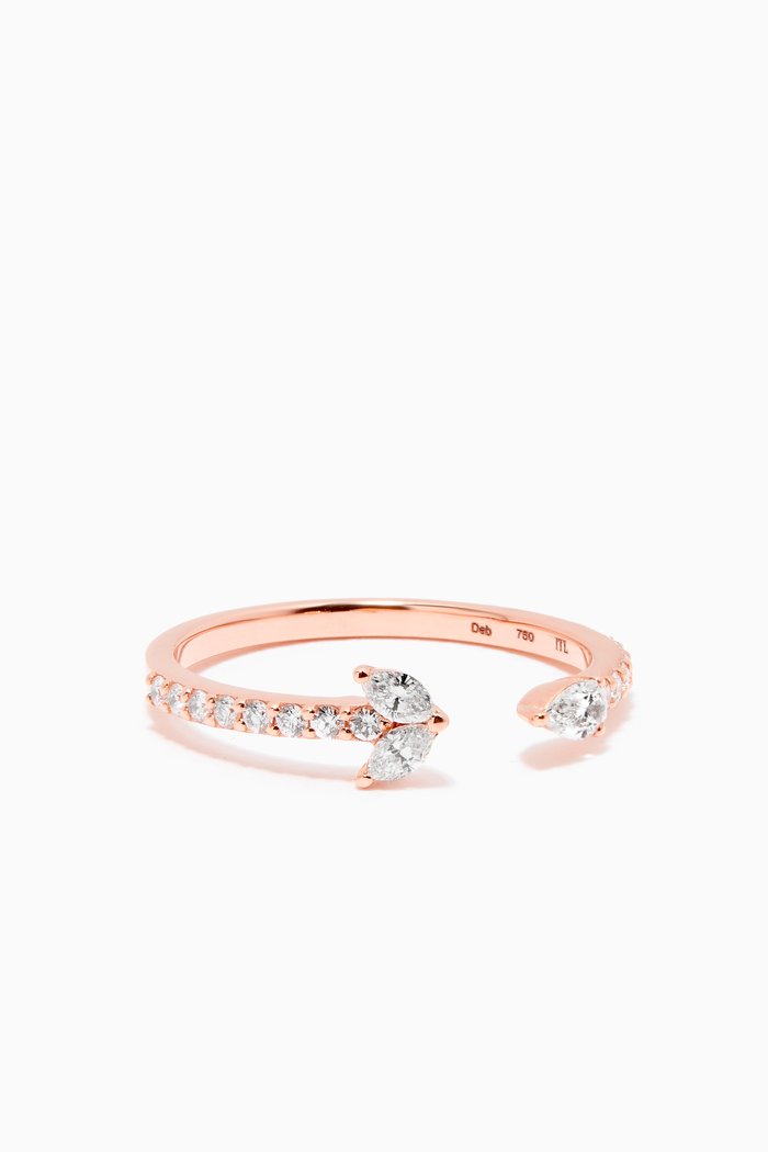 

LUSSO Ring with Diamonds in 18kt Rose Gold