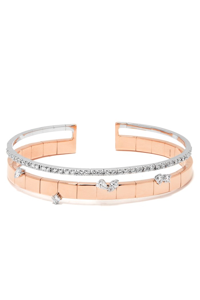 LUST Bracelet with Diamonds in 18kt Rose & White Gold, Rose gold