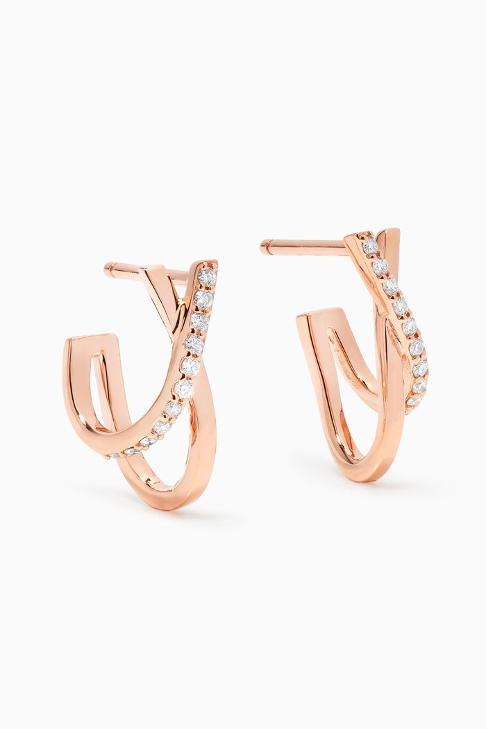 

BLING Earrings with Diamonds in 18kt Rose Gold
