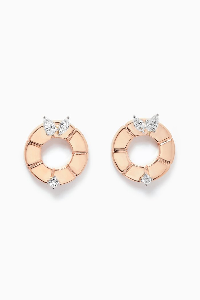 

LUST Earrings with Diamonds in 18kt Rose Gold