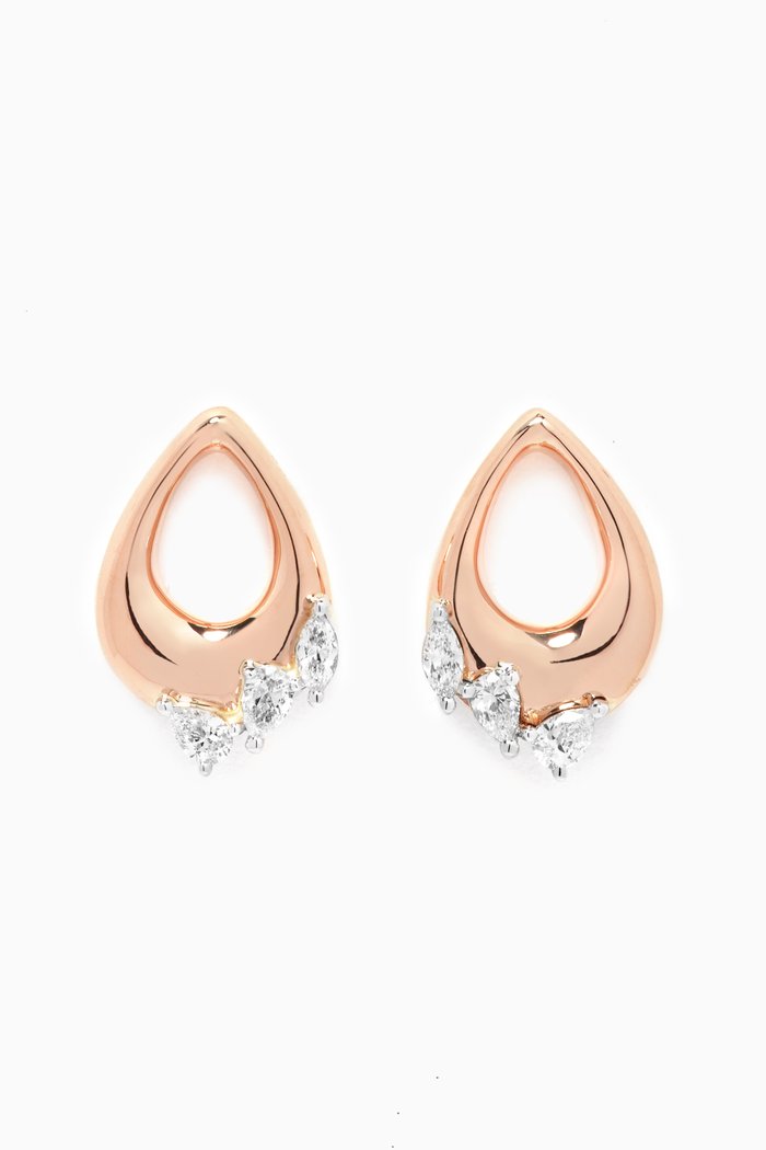 

LUST Earrings with Diamonds in 18kt Rose Gold