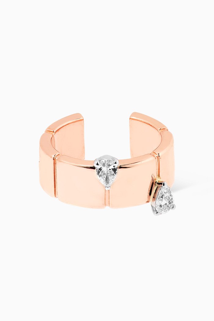 

LUST Single Ear Cuff with Diamonds in 18kt Rose Gold