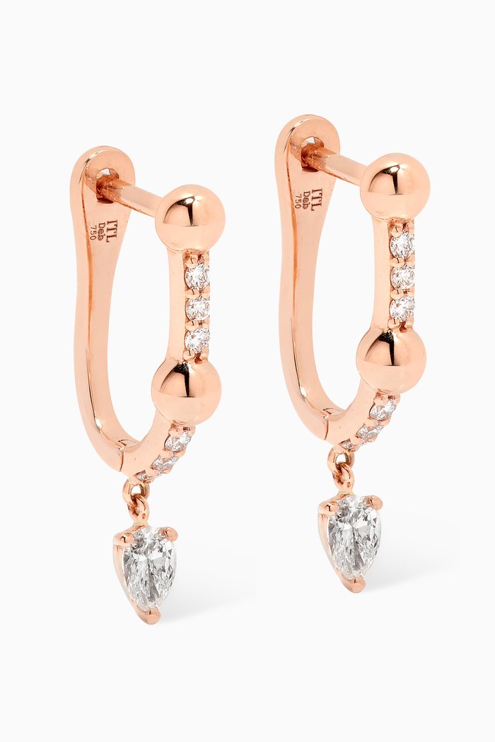 

LANCIA Earrings with Diamonds in 18kt Rose Gold