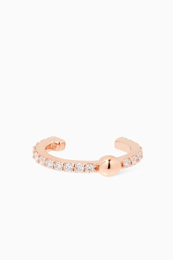 

LANCIA Single Ear Cuff with Diamonds in 18kt Rose Gold