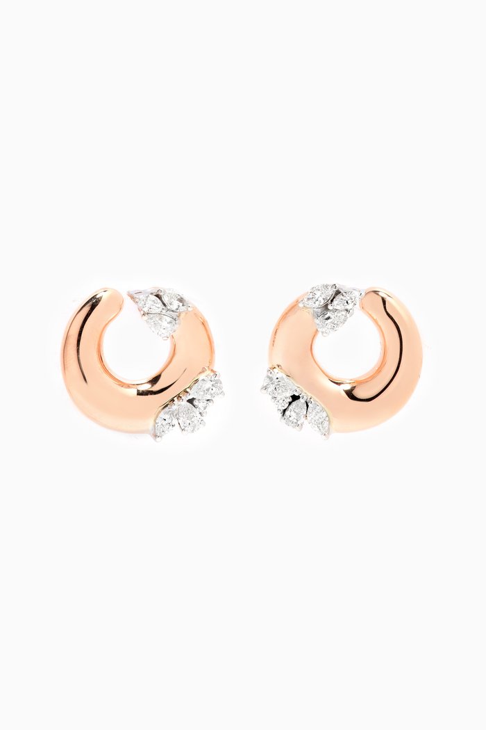 

LUST Earrings with Diamonds in 18kt Rose Gold