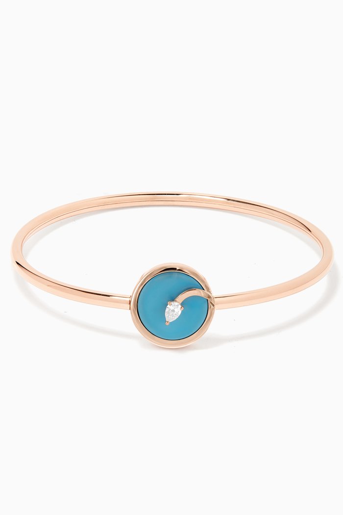

CODA di LEONE Bracelet with Turquoise & Diamond in 18kt Rose Gold
