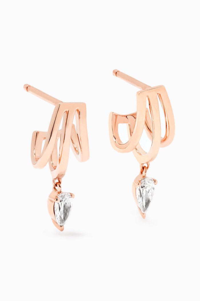 

LUSSO Earrings with Diamonds in 18kt Rose Gold