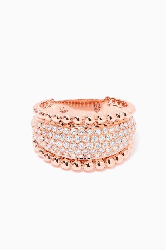 

BLING Ring with Diamonds in 18kt Rose Gold