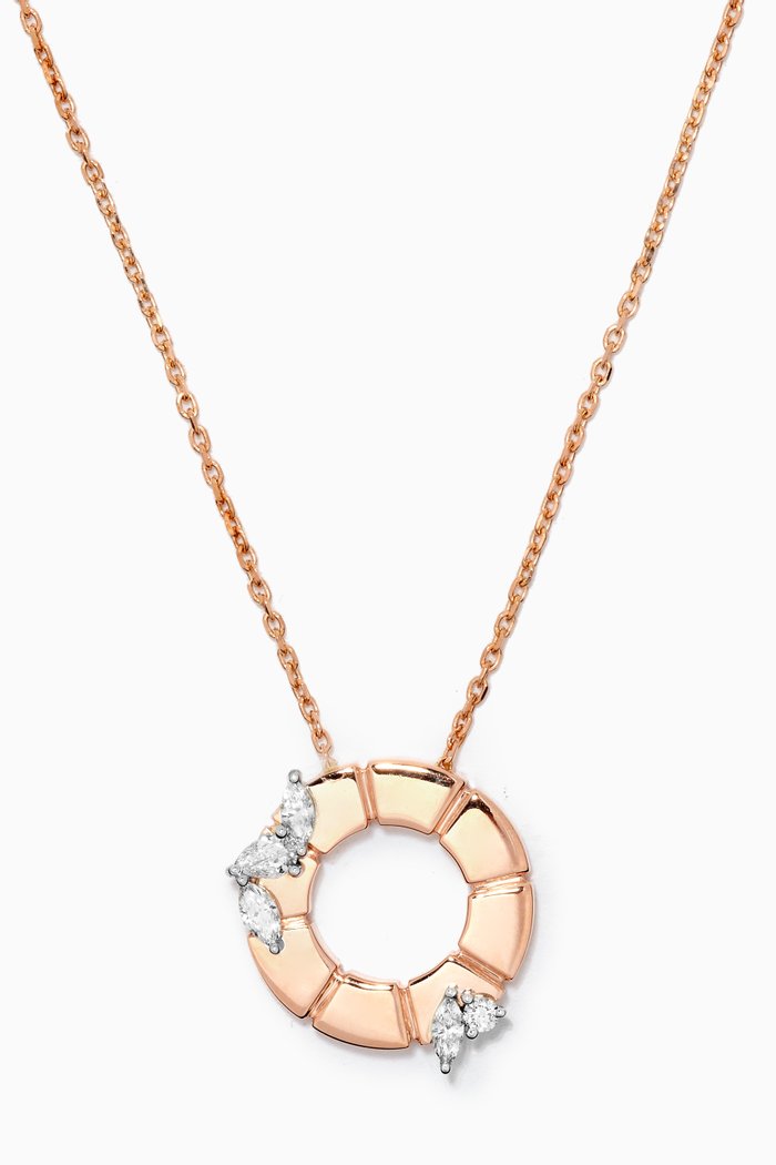 LUST Necklace with Diamonds in 18kt Rose Gold