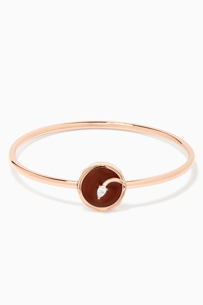 

CODA di LEONE Bracelet with Red Agate & Diamond in 18kt Rose Gold