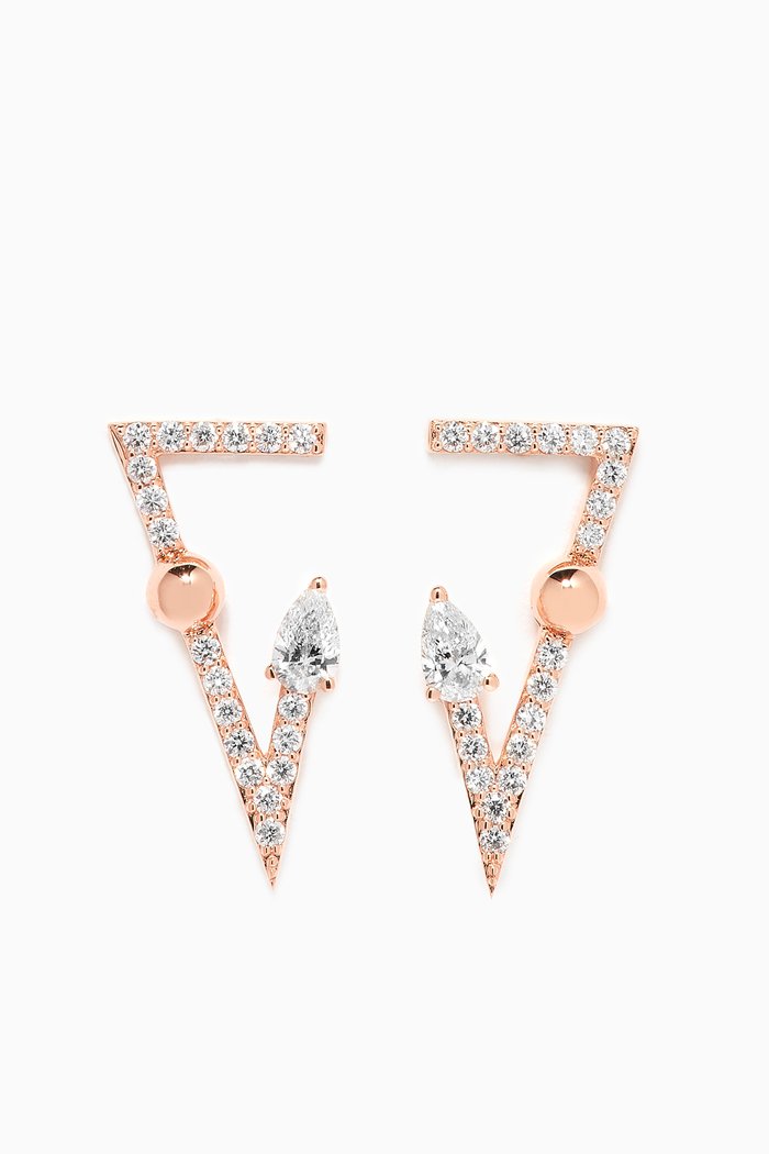 

LANCIA Earrings with Diamonds in 18kt Rose Gold