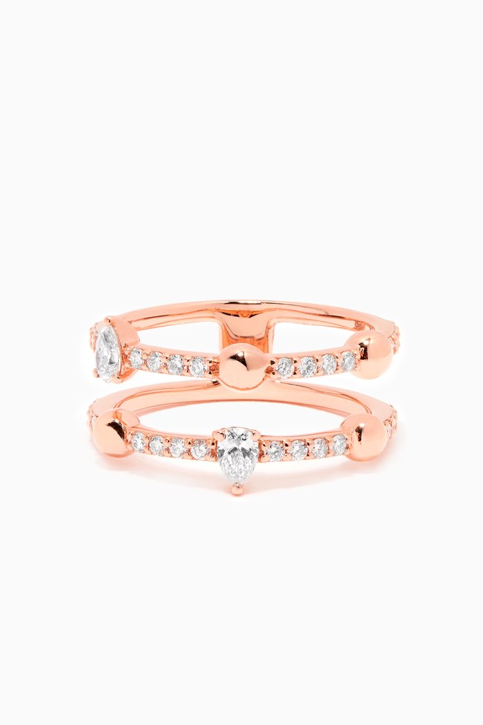 

LANCIA Ring with Diamonds in 18kt Rose Gold