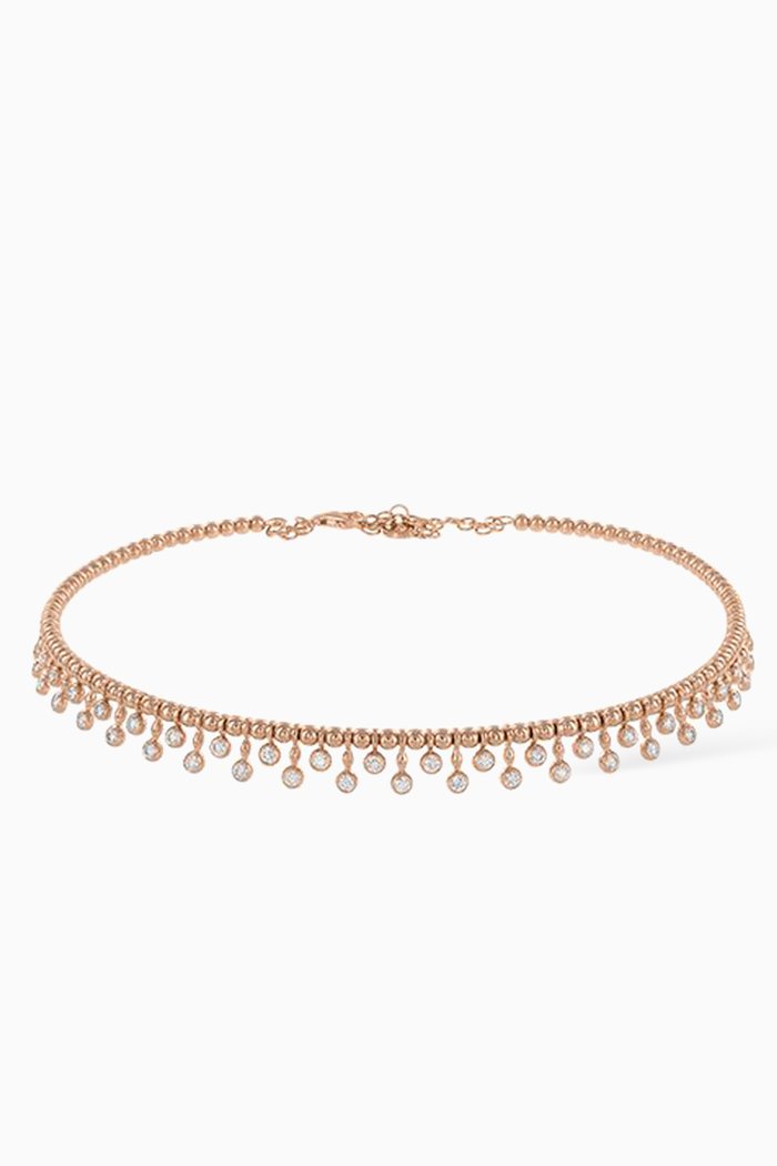 

BLING Necklace with Diamonds in 18kt Rose Gold