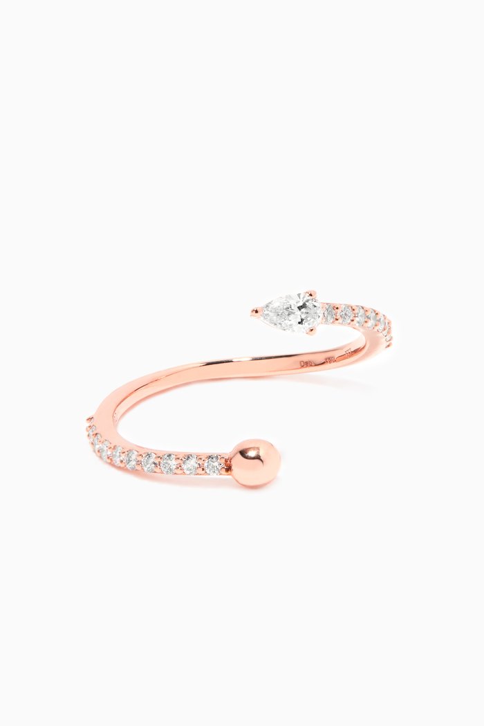 

LANCIA Ring with Diamonds in 18kt Rose Gold