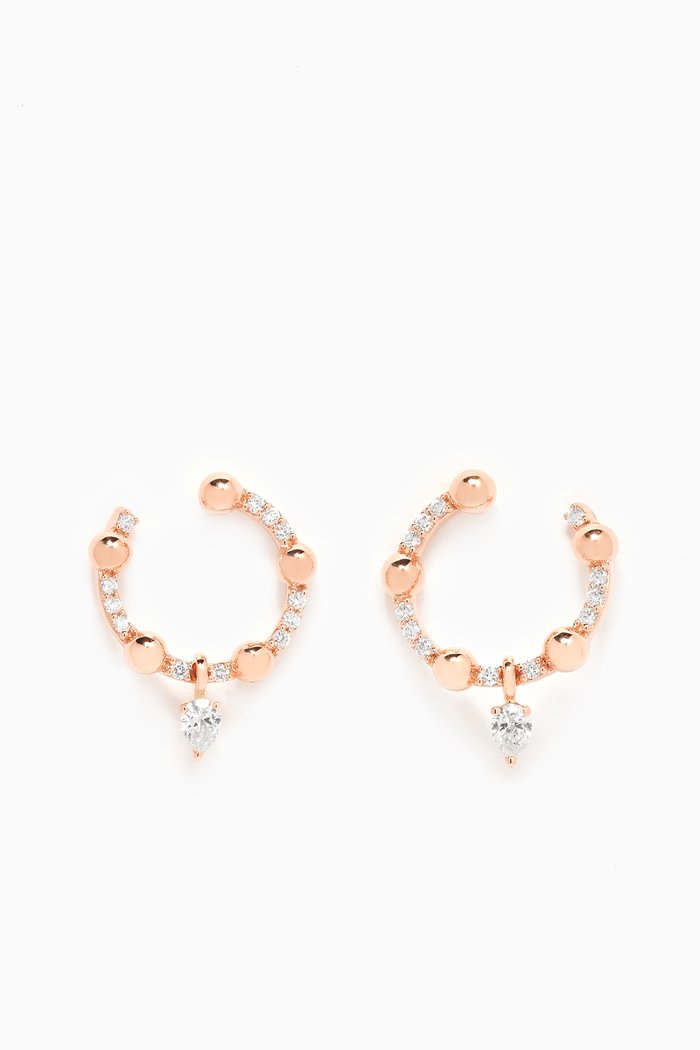 

LANCIA Earrings with Diamonds in 18kt Rose Gold