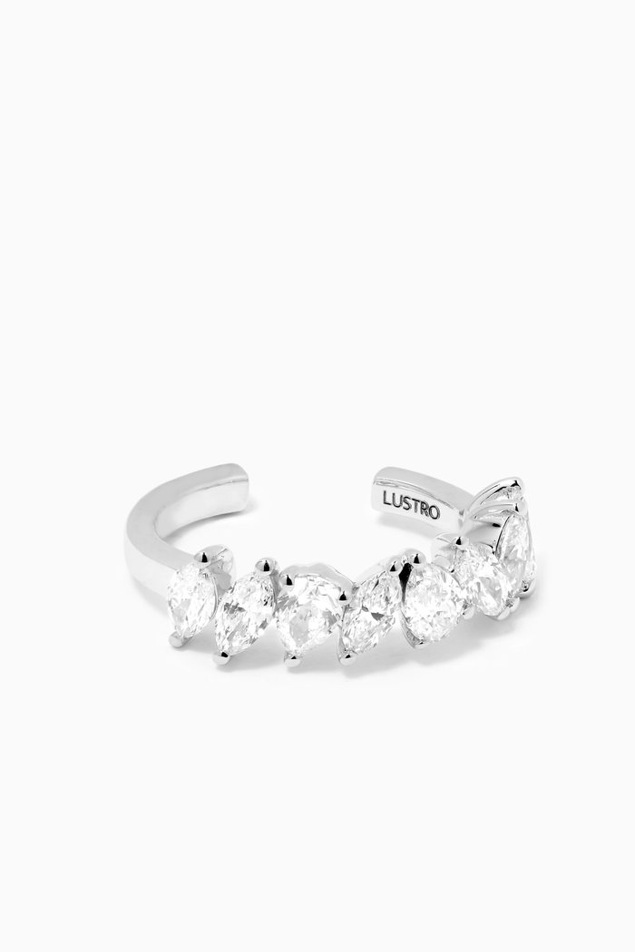 

LUSSO Single Ear Cuff with Diamonds in 18kt White Gold