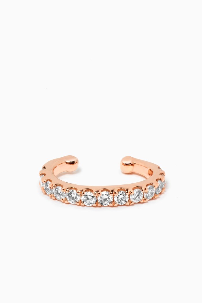 

BLING Single Ear Cuff with Diamonds in 18kt Rose Gold