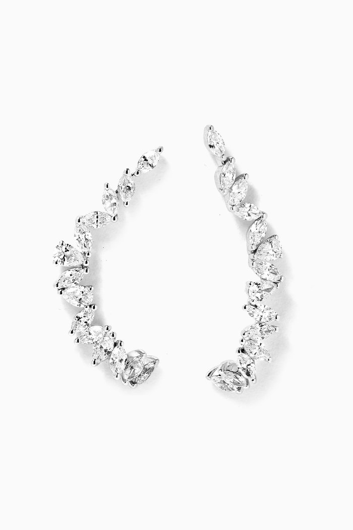 

LUSSO Earrings with Diamonds in 18kt White Gold