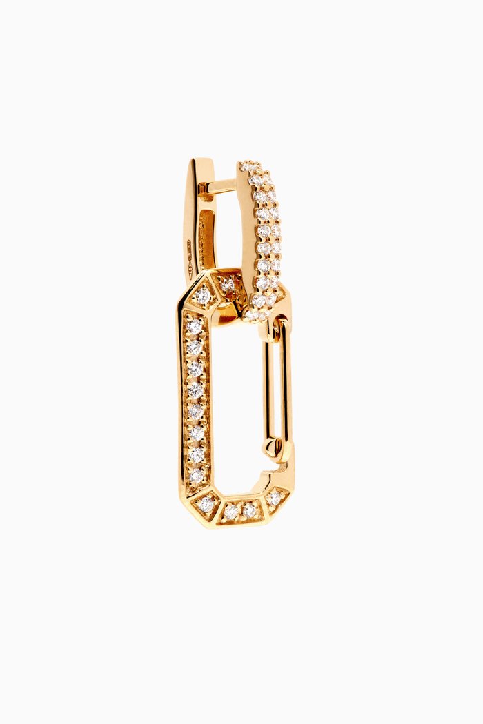 

Small Single Chiara Earring with Diamonds in 18kt Yellow Gold