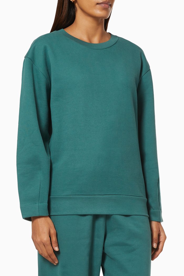 

Crewneck Sweatshirt in Organic Cotton, Green