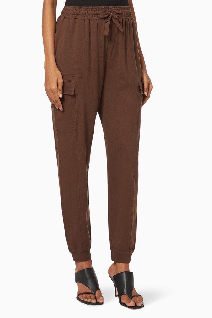 

Utility Pocket Joggers in Organic Cotton, Brown