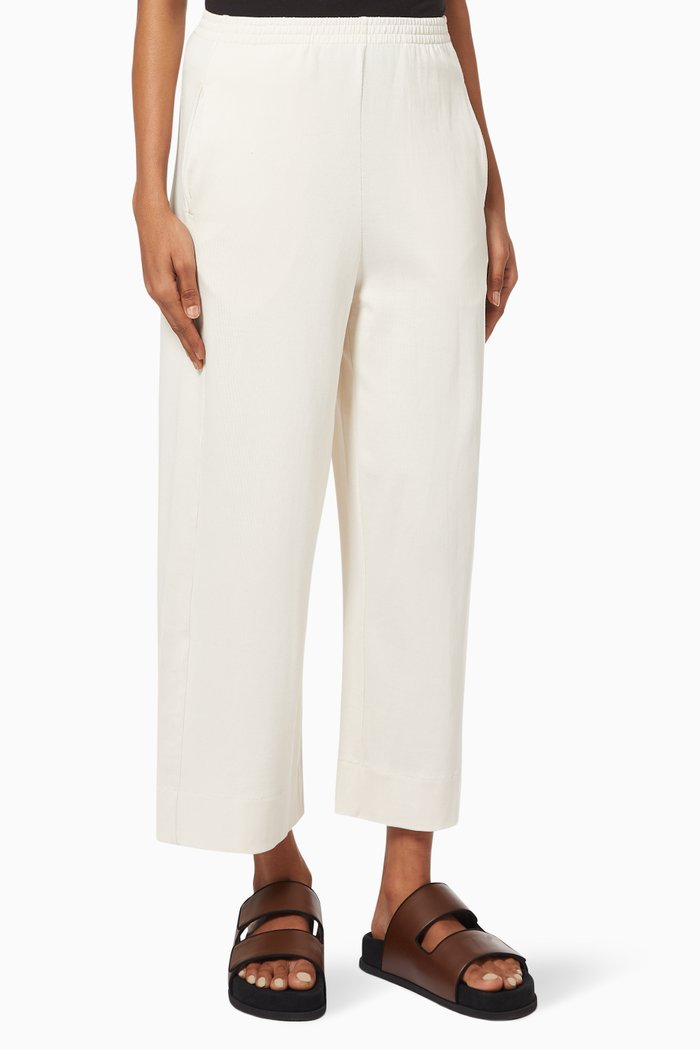 

Welt Pocket Culottes in Organic Cotton, Neutral