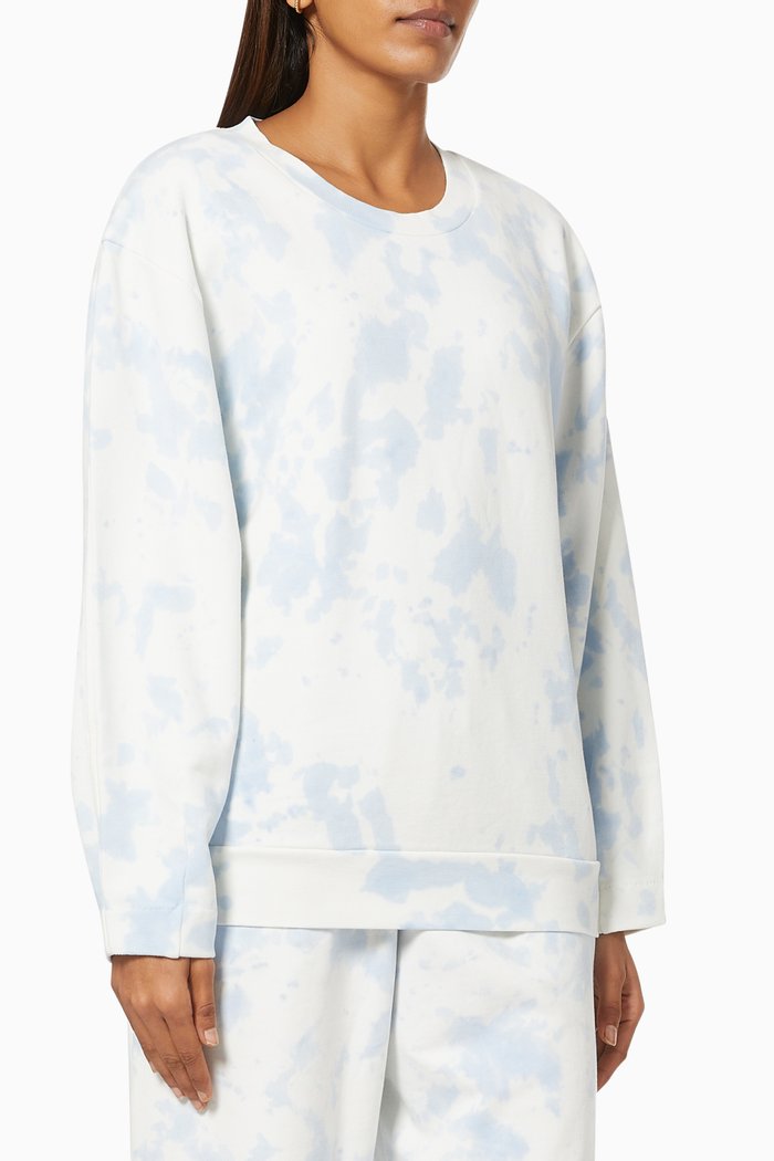 

Tie-Dye Sweatshirt in Organic Cotton, Blue