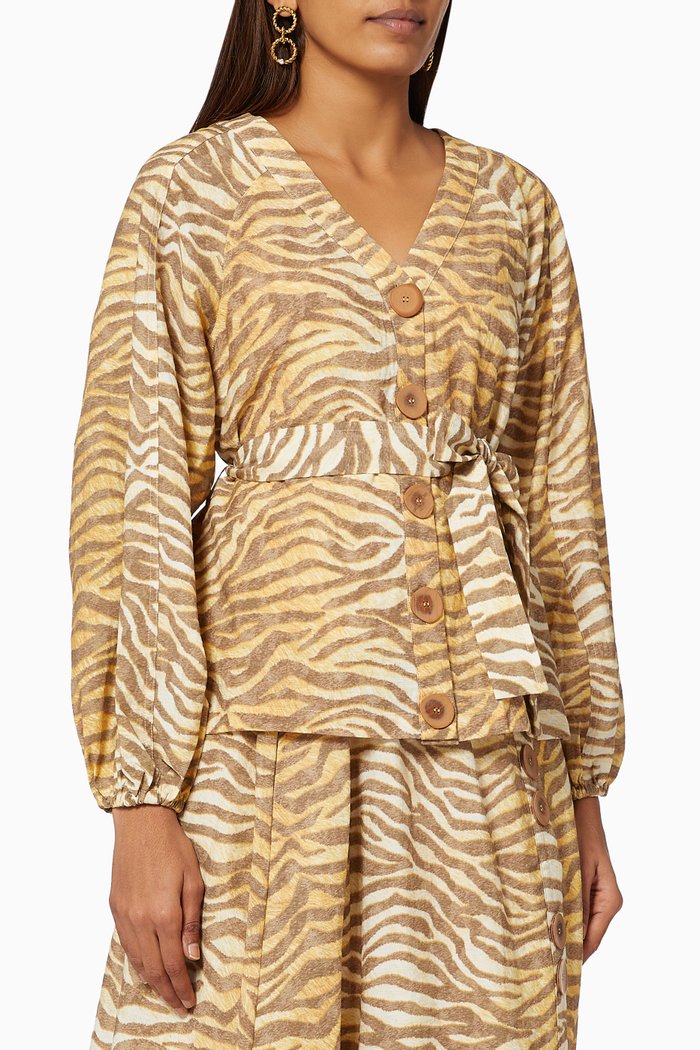 

Escapism Top in Linen, Neutral
