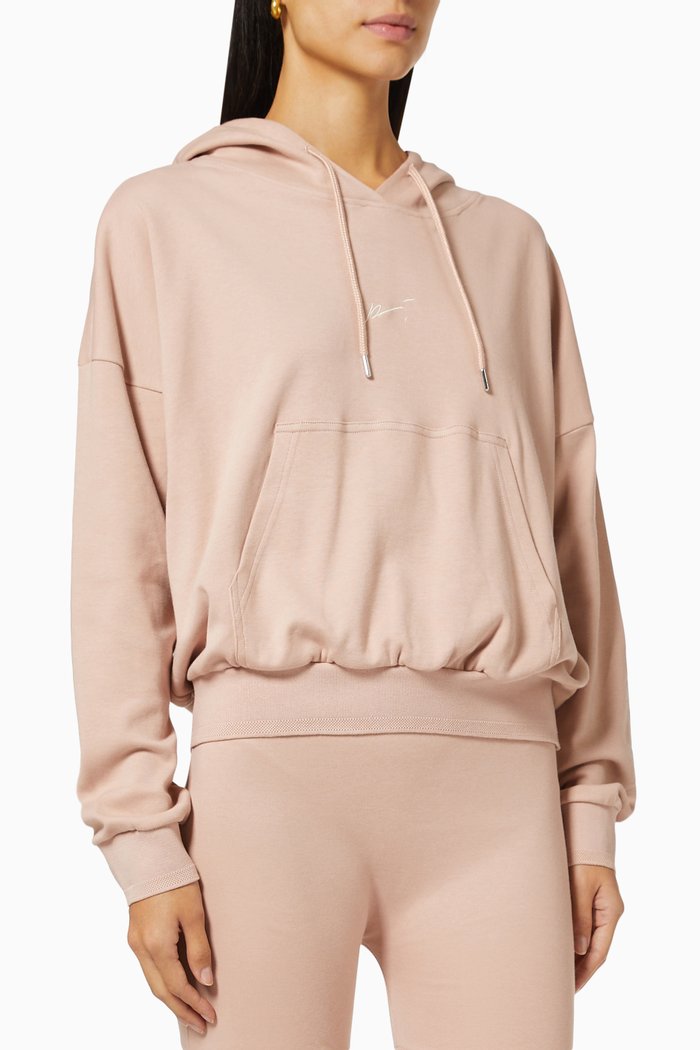 

Signature Logo Hoodie in Jersey, Pink