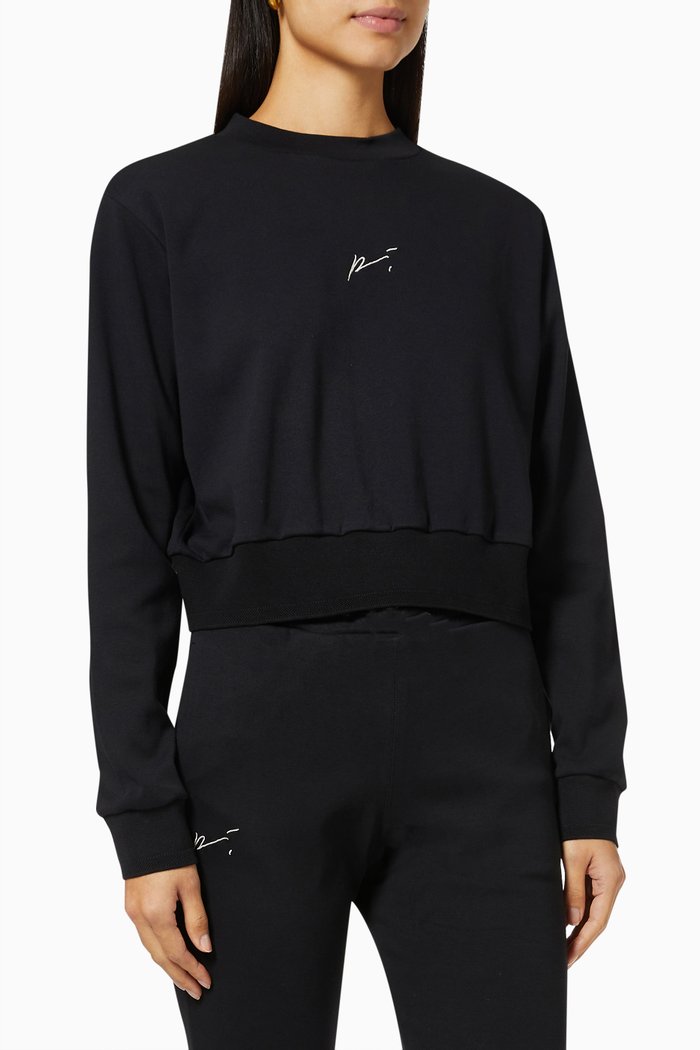 

Signature Logo Sweatshirt in Jersey, Black