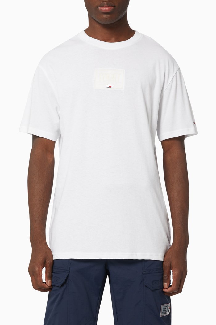 

Tommy Jeans Logo T-shirt in Organic Cotton Jersey, White