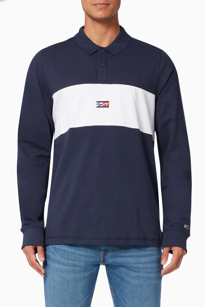 

TJ Tiny Tommy Polo Shirt in Cotton, Blue
