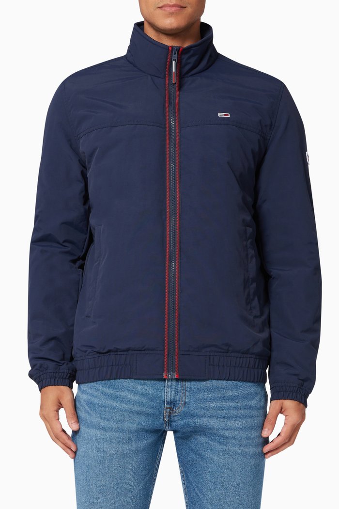 

TJ Essential Padded Jacket in Cotton, Blue