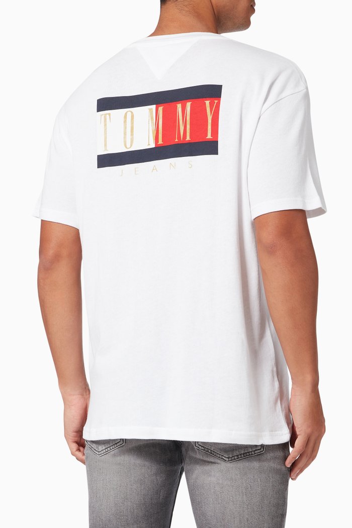 

Vintage Flag Print T-shirt in Cotton, White
