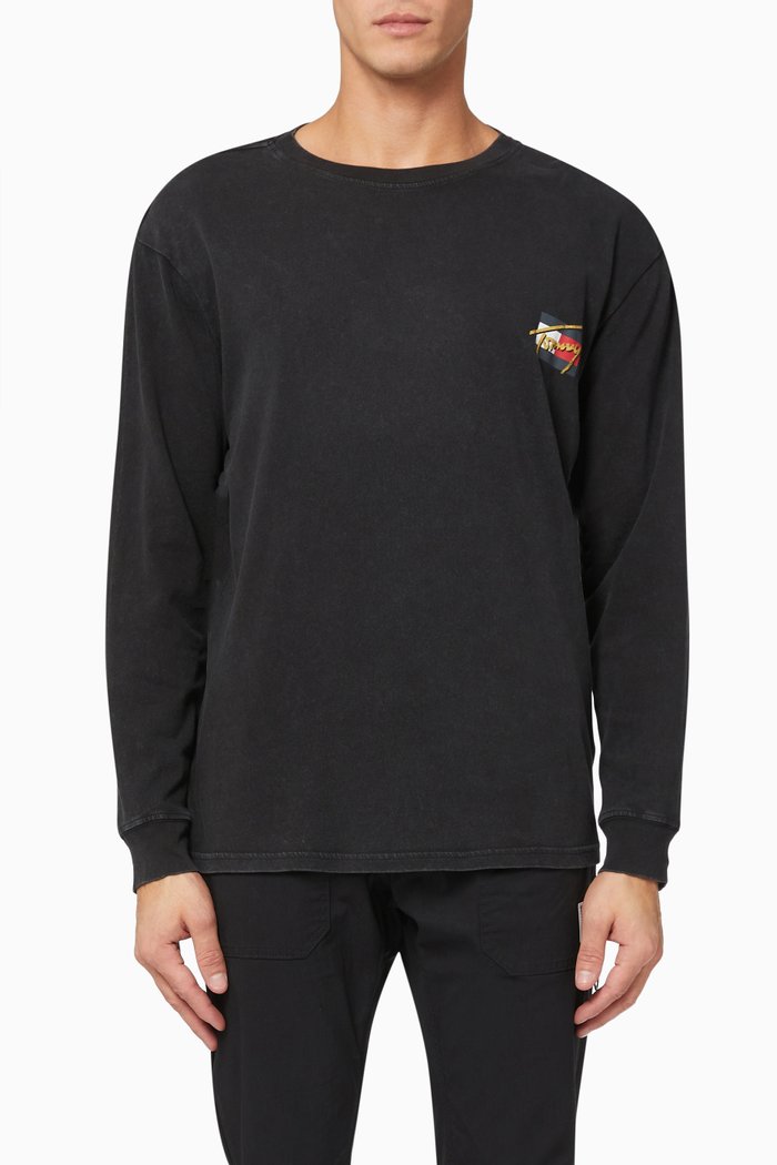 

Vintage Circular Logo T-shirt in Organic Cotton Jersey, Black