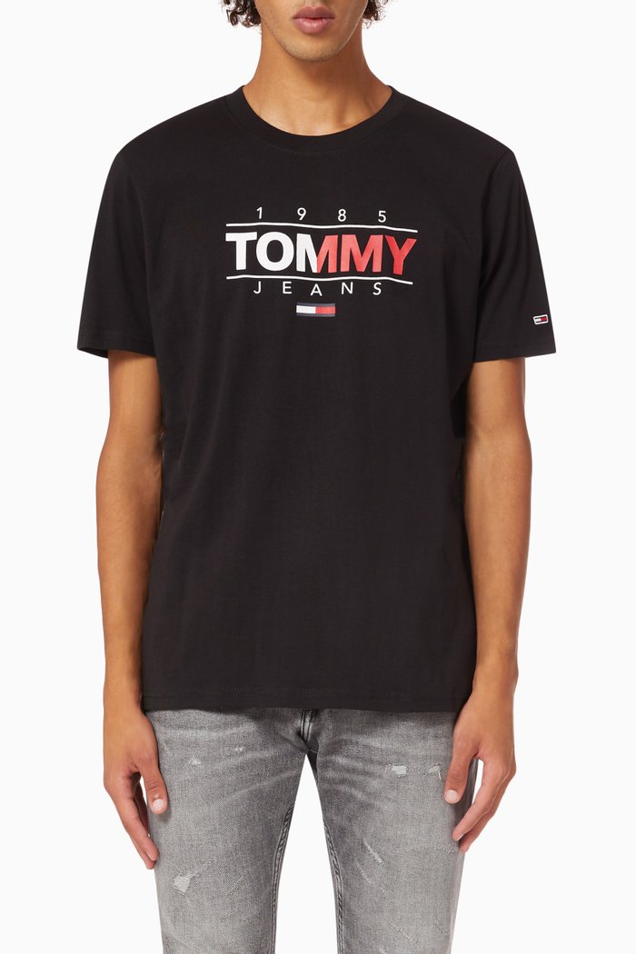 

Essential Graphic T-shirt in Cotton, Black