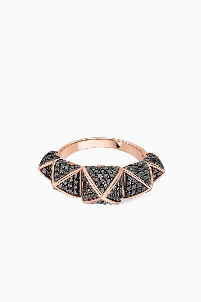 

Korlove Ring with Black Diamonds in 18kt Rose Gold