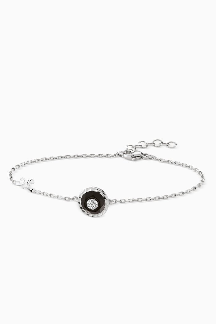 

Saint-Petersbourg Bracelet with Onyx & Diamonds in 18kt White Gold